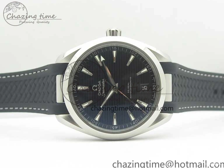 0317 Aqua Terra 150M Master Chronometers VSF 1:1 Best Edition Black Dial SS Hand on Black Rubber Strap A8900 Super Clone Unisex 8005